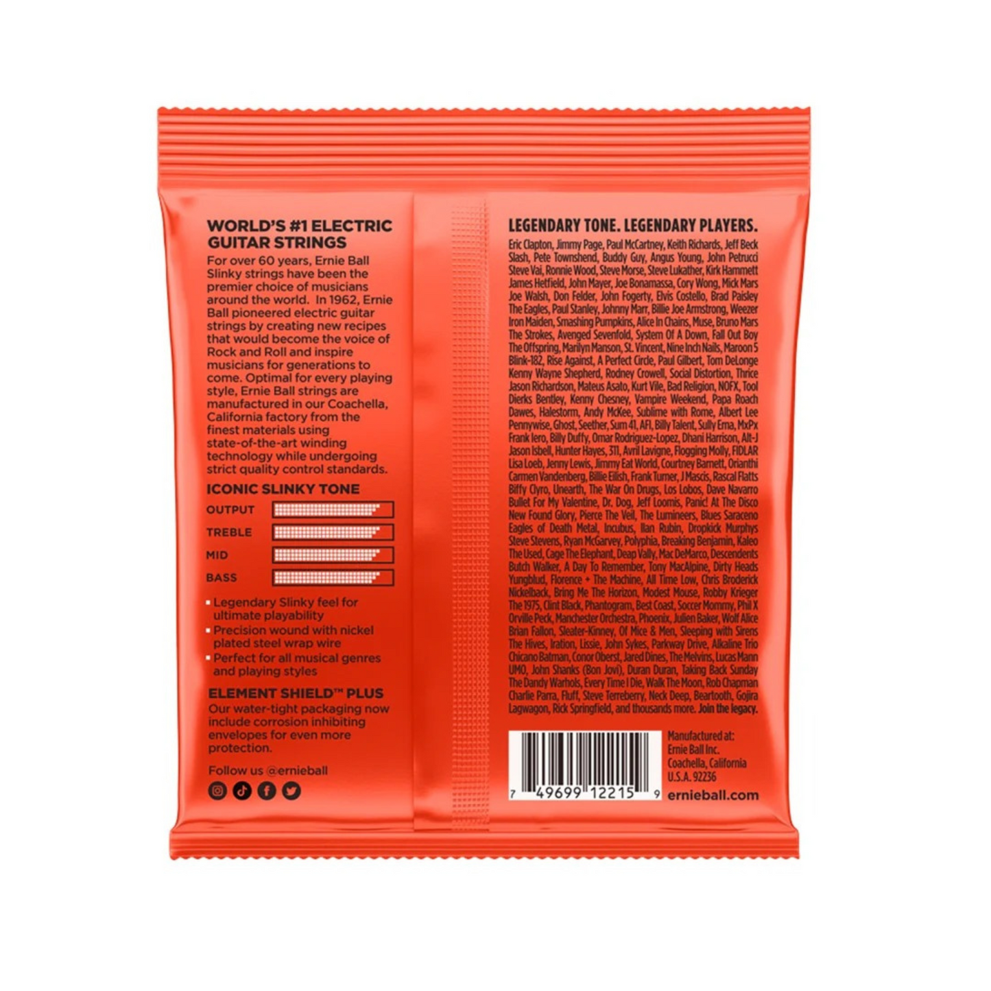 ERNIE BALL - 2215 Skinny Top Heavy Bottom Slinky 10-52