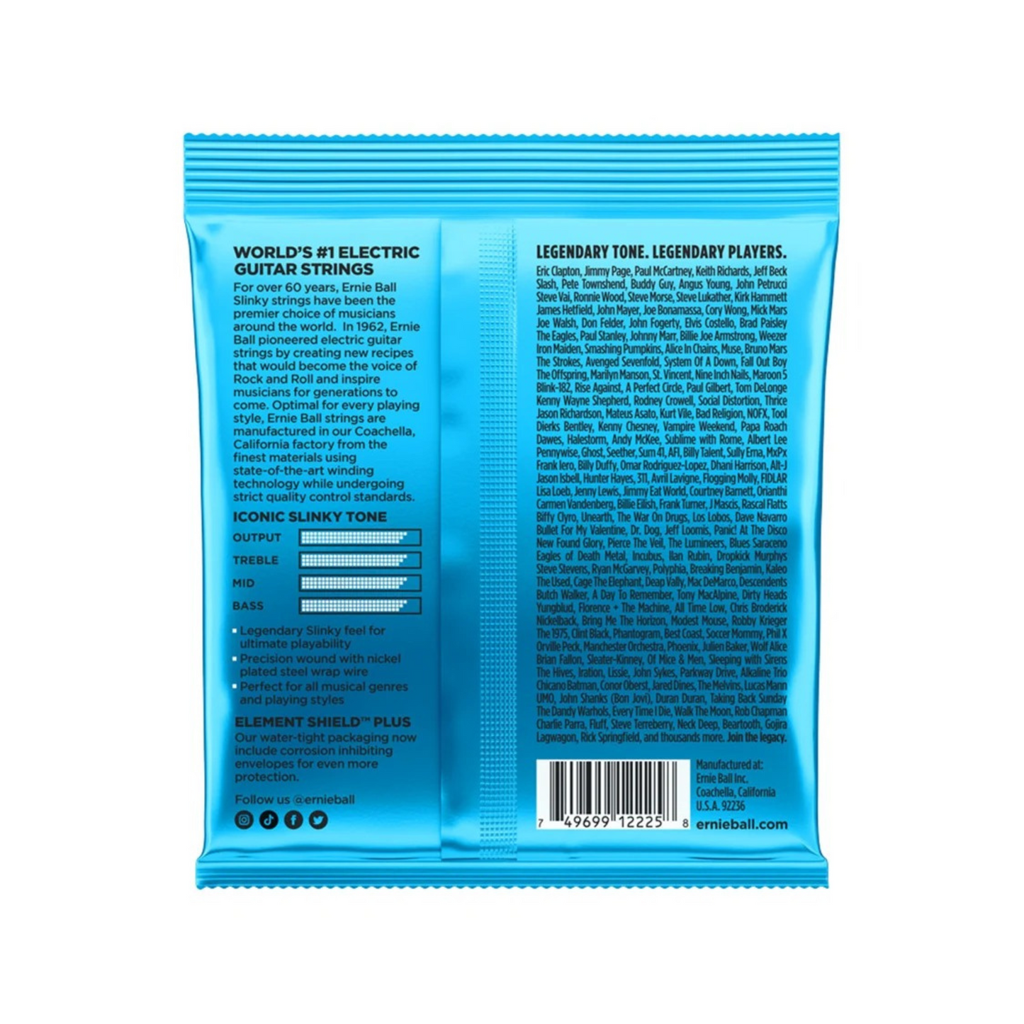 Ernie Ball - 2225 Nickel Wound Extra Slinky 8-38