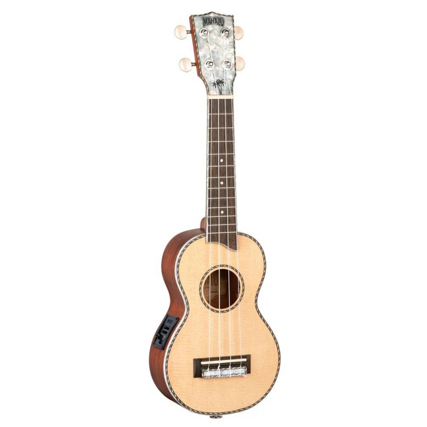 Mahalo - Ukulele Soprano - Pearl - Elettrificato